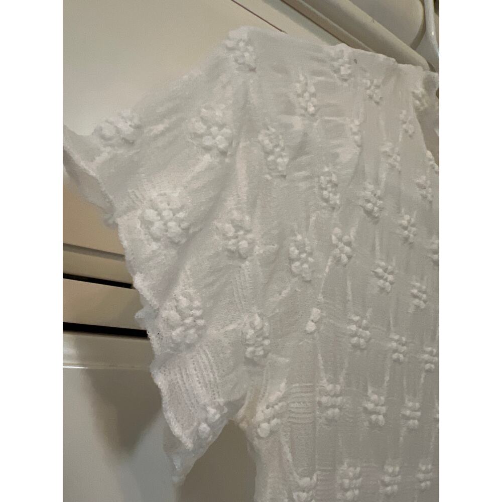 Y2K Style Sheer Lace Layering Shirt Fairy Coquette Top Size Small Cottage Fairy - Picture 7 of 7